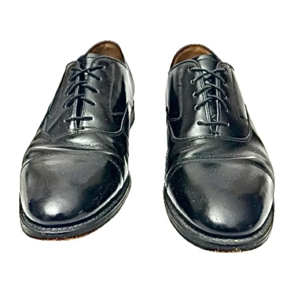 Johnston & Murphy Men’s Oxford Dress Shoes Size 9.5 Black Leather Made in Mexico